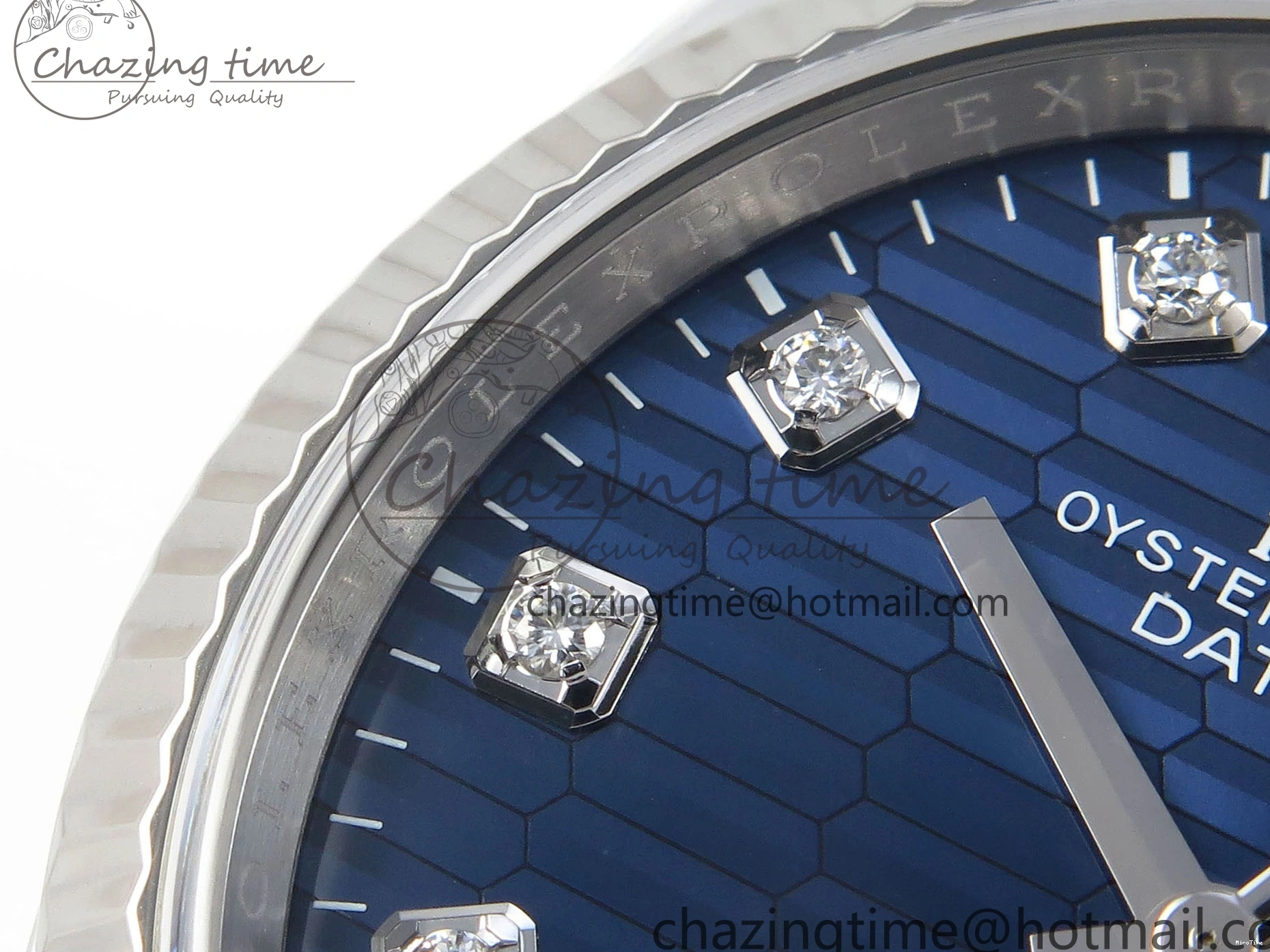 MiroTime 0424 FastDry DateJust 36 126234 Clean 1:1 Best Edition 904L Steel Blue Textured Diamonds Dial on Jubilee Bracelet VR 1967
